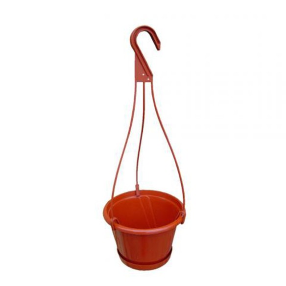 Висяща саксия Ф17 см цвят керемида