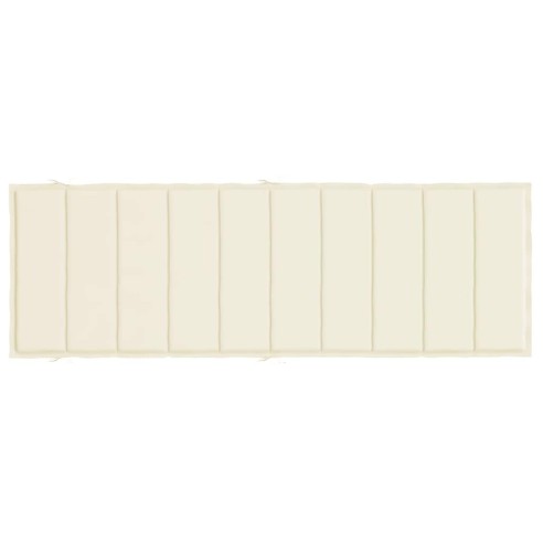 Шалте за шезлонг, кремаво, 186x58x4 см, Оксфорд плат