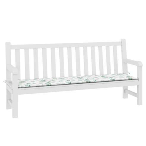 Възглавница за градинска пейка десен на листа 200x50x4 см плат