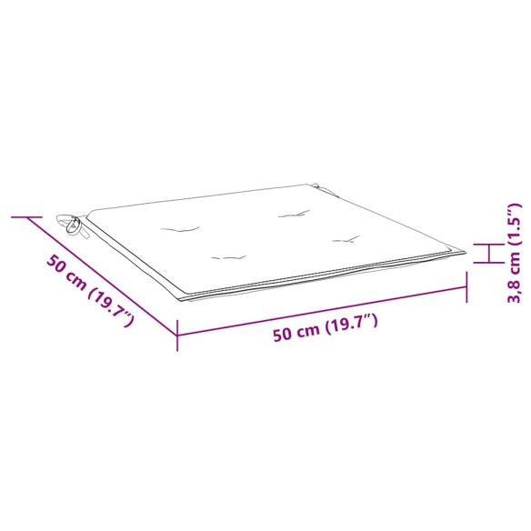 Възглавници за градински столове 4 бр розови 50x50x4 см текстил