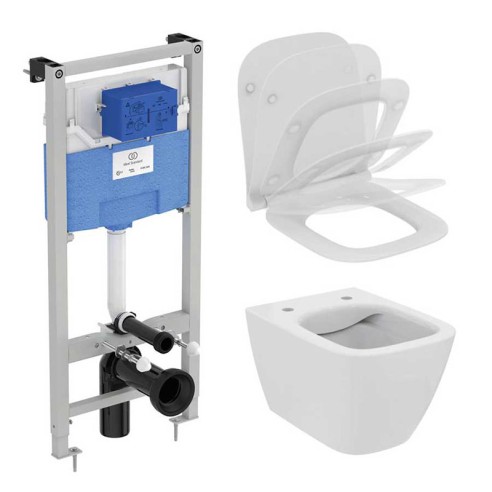 Структура за вграждане с тоалетна чиния и бутон i.Life S IDEAL STANDARD ➤ топ цена ➤ dshome.bg