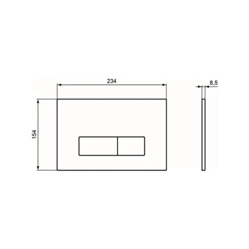 Бутон за структура за вграждане Oleas M2 черен IDEAL STANDARD ➤ топ цена ➤ dshome.bg