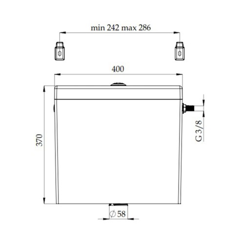 Тоалетно казанче със странично пълнене Стандарт NIKIPLST-M ➤ топ цена ➤ dshome.bg