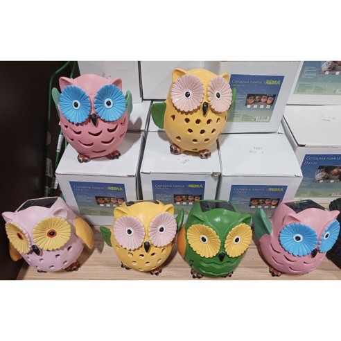 Соларна лампа сова 1 LED 26.5x18.5x18.5 см BREMA ➤ топ цена ➤ dshome.bg