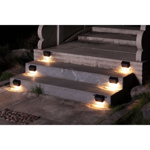 Соларна LED лампа за стена, ограда или стъпала 4 бр. MY GARDEN ➤ топ цена ➤ dshome.bg