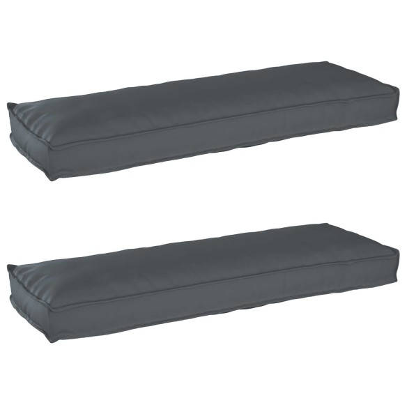 Възглавници за пейка 2 бр. Антрацит 120x40x8 см Оксфордска тъкан - VL42001698 ➤ топ цена ➤ dshome.bg