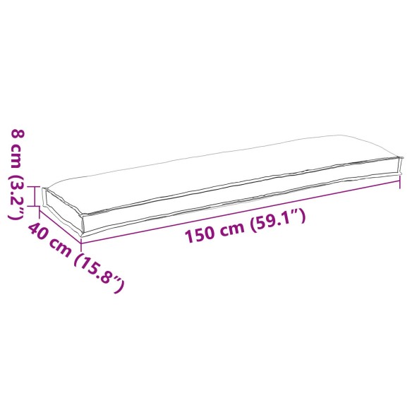 Диван възглавници за пейка 2 бр. Сиво 150x40x8 см Оксфордска тъкан - VL42001709 ➤ топ цена ➤ dshome.bg