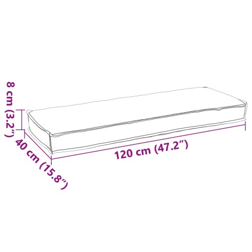Възглавници за палета за пейка 2 броя Таупе 120x40x8 см Оксфордска тъкан - VL42001703 ➤ топ цена ➤ dshome.bg
