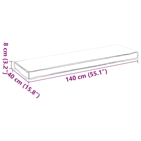 Възглавница за пейка Таупе 150x40x8 см Оксфордска тъкан - VL42001663 ➤ топ цена ➤ dshome.bg