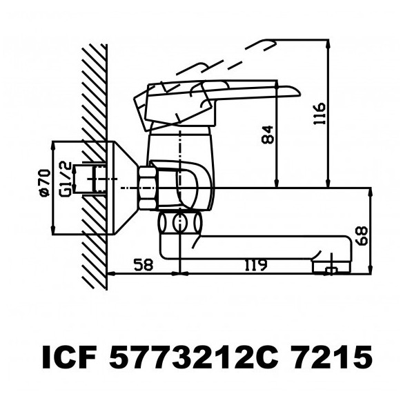 Смесител - "сабине " - icf 5773212c m7215 - 2