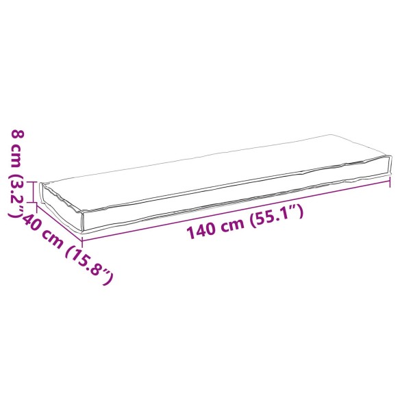 Пад за пейка Кралско синьо 140x40x8 см Оксфордска тъкан - VL42001655 ➤ топ цена ➤ dshome.bg