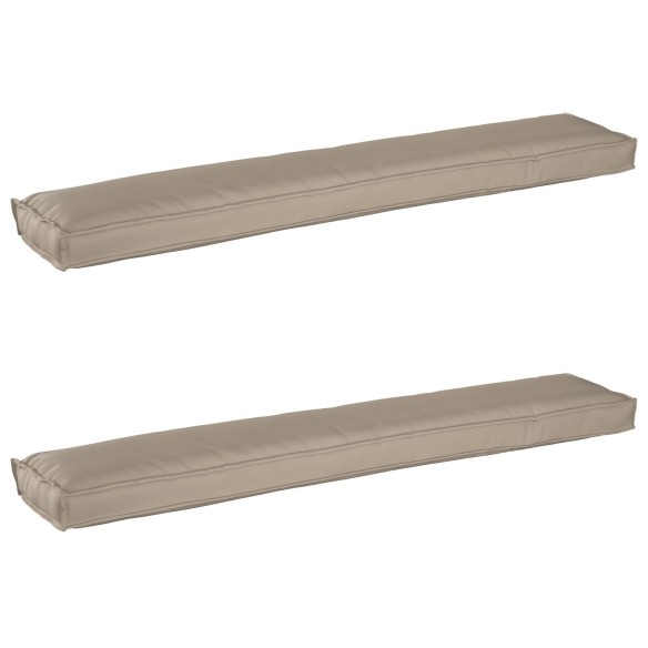 Възглавници за пейка 2 бр. Таупе 200x40x8 см Оксфордска тъкан - VL42001733 ➤ топ цена ➤ dshome.bg