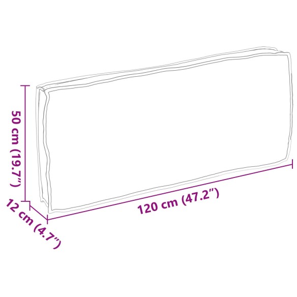 Възглавница за пейка/гръб с дизайн на листа 120x50x12 см от оксфордска тъкан - VL42001556 ➤ топ цена ➤ dshome.bg