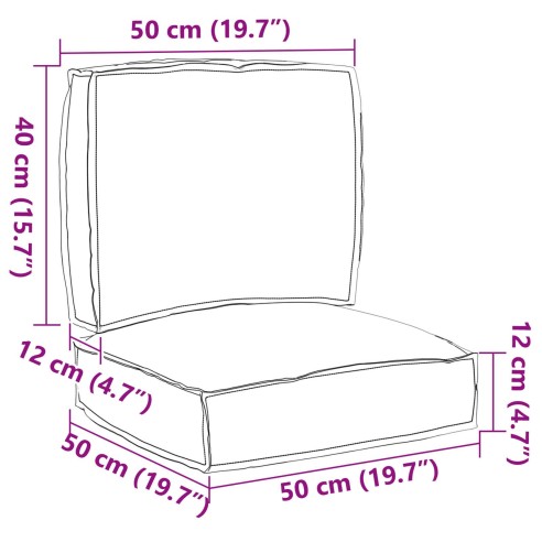 2 Чаени Възглавници за Палета Антрацит Оксфорд Текстил ➤ топ цена ➤ dshome.bg