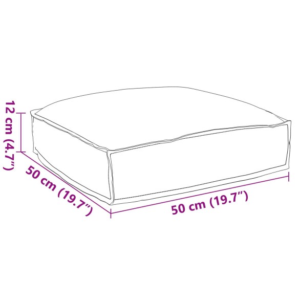 Подложка за палет за седалка Бежова 50x50x12 см Оксфордска тъкан