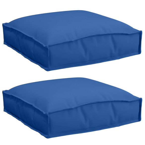 Възглавници за палети за седалка 2 бр Кралско синьо 40x40x8 см Oxford Fabric