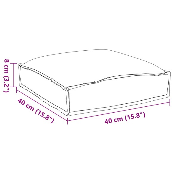 Възглавници за палети за седалка 2 бр Кралско синьо 40x40x8 см Oxford Fabric