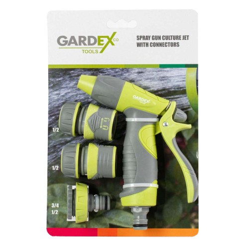 Поливен пистолет с конектори Culture Jet GARDEX ➤ топ цена ➤ dshome.bg