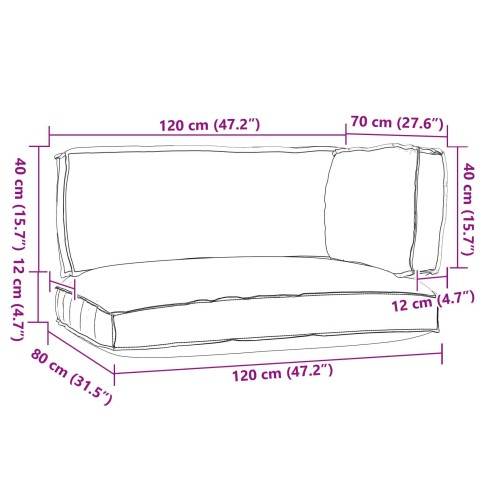 Комплект от 3 възглавници за палети Антрацит ➤ топ цена ➤ dshome.bg