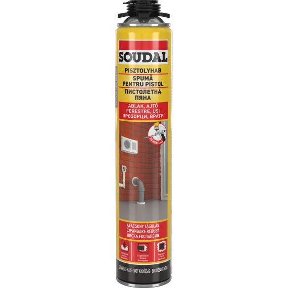 Пистолетна монтажна пяна 750 мл SOUDAL ➤ топ цена ➤ dshome.bg