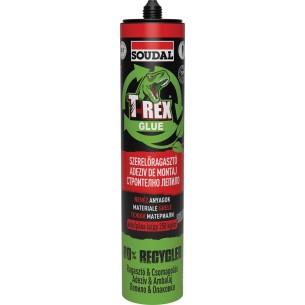 Монтажно лепило бяло тежки материали T-Rex Green SOUDAL/157454 ➤ топ цена ➤ dshome.bg