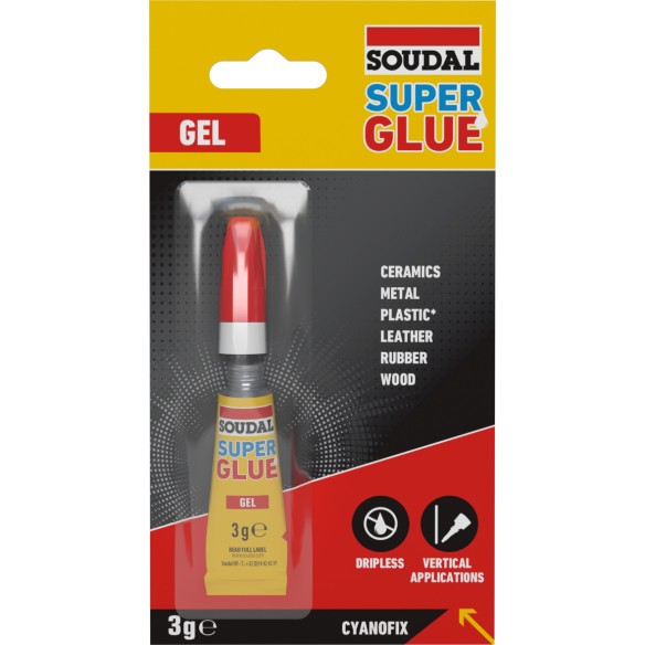 Лепило Cyano gel 3гр SOUDAL/119519 ➤ топ цена ➤ dshome.bg