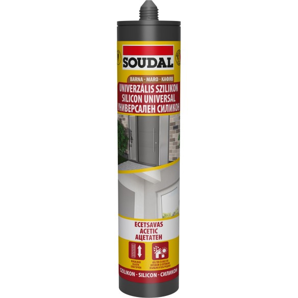 Универсален силикон кафяв 300 мл SOUDAL/106553 ➤ топ цена ➤ dshome.bg