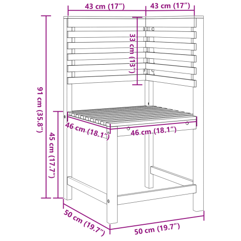5 части комплект градинска пейка от масивно акациево дърво