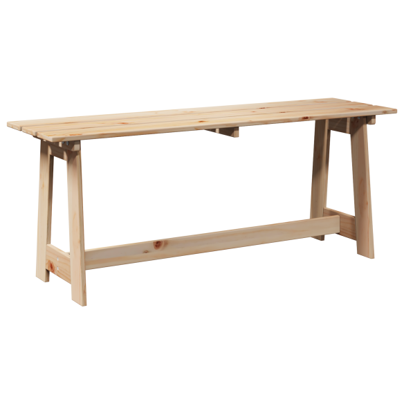 външна пейка 119x35x47 см от масивна борова дървесина