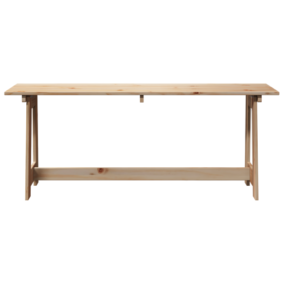 външна пейка 119x35x47 см от масивна борова дървесина