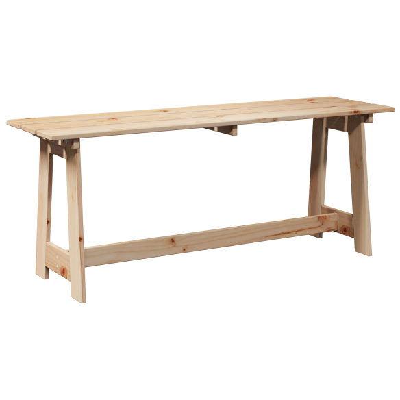 външна пейка 119x35x47 см от масивна борова дървесина