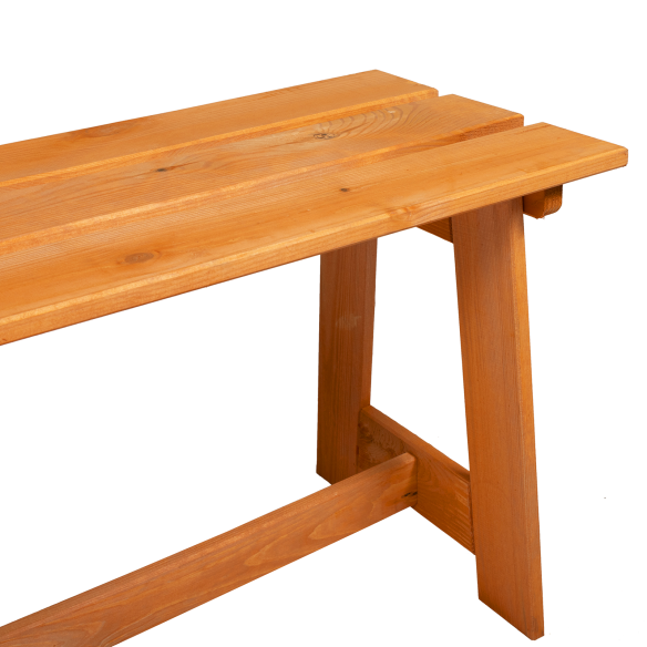 Външна пейка от акациево дърво 119x35x47 см