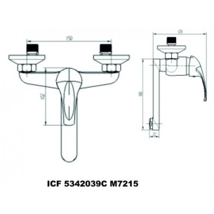 Смесители " еко " - icf 5342039c m7215 - 1 2