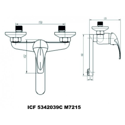 Смесители " еко " - icf 5342039c m7215 - 2