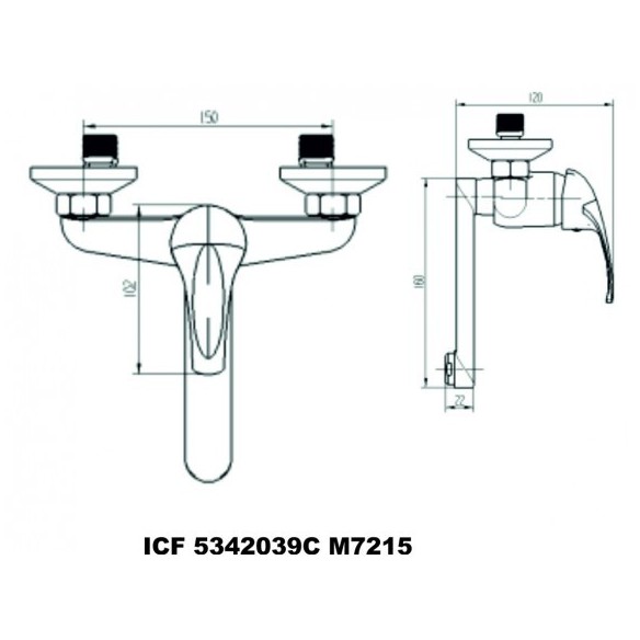 Смесители " еко " - icf 5342039c m7215 - 2