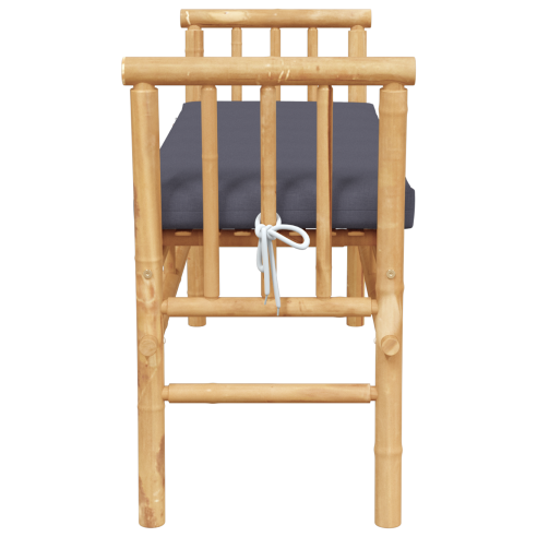 Градинска пейка с възглавница, 110 см, бамбук