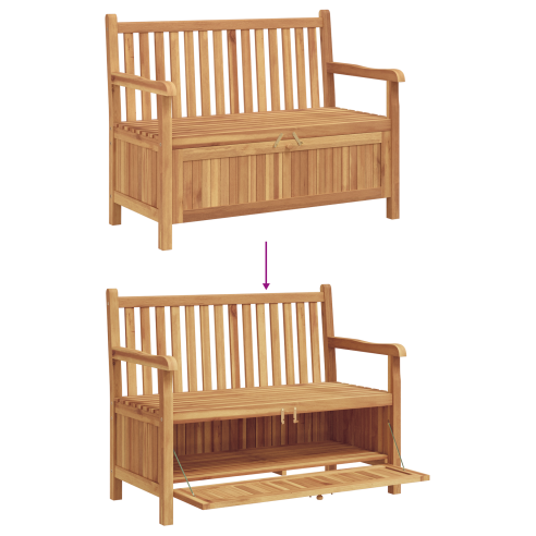 Градинска Пейка за Съхранение Кафяво 228 x 60 x 90 см