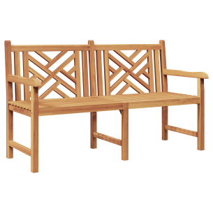 Градинска пейка Кафяво 150 x 60 x 90 см Тиково дърво масив 2