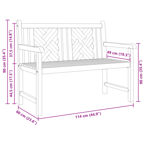 Градинска пейка Кафяво 228 x 60 x 90 см Тиково дърво масив