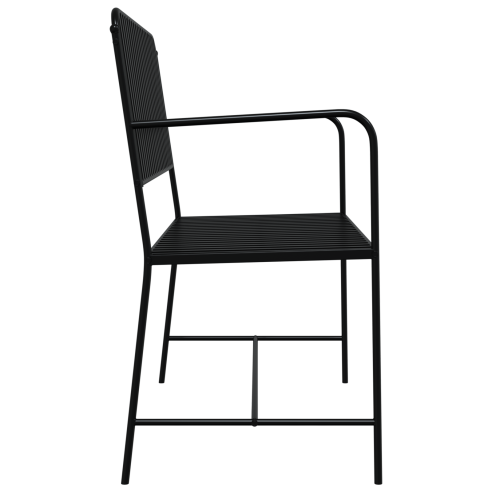 Външна пейка Черна Метал Стандартна Издръжлива Външна пейка