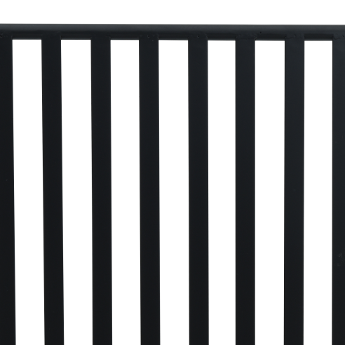 Външна пейка Черна Метал Стандартна Издръжлива Външна пейка