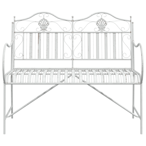 Пейка Бяла Метал 103.5 x 59 x 89 см Издръжлива Външна пейка