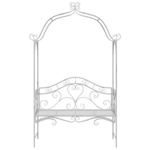 Пейка Бяла Метал 121 x 48 x 200 см Декоративни инкрустации