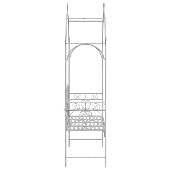 Пейка Бяла Метал 121 x 48 x 200 см Декоративни инкрустации