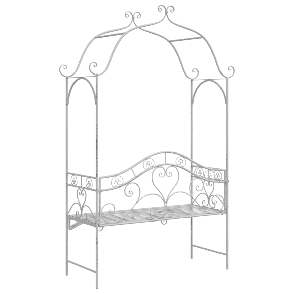 Пейка Бяла Метал 121 x 48 x 200 см Декоративни инкрустации