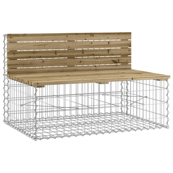 Градинска пейка габионен дизайн 287x71x65,5 см импрегниран бор