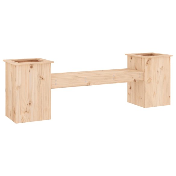 Пейка със саксии, 184,5x39,5x56,5 см, борово дърво масив