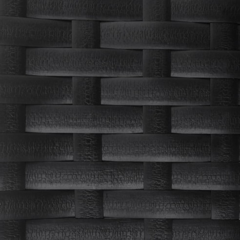 2-местна градинска пейка с възглавница, черна, полиратан