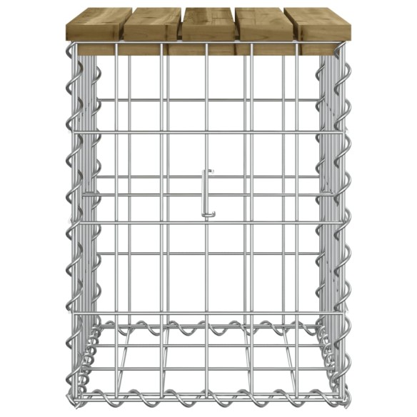 Градинска пейка габионен дизайн 33x31x42 см импрегниран бор