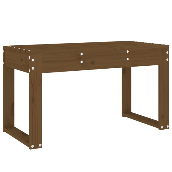 Градинска пейка, меденокафява, 80x38x45 см, борово дърво масив